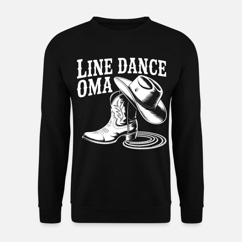 Line Dance Granny Cowboy Boots - Unisex Sweatshirt - black