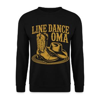 Line Dance Oma Boots Hat - Unisex Pullover - Schwarz - Vorne - Alina (178cm) & Michal (187cm)