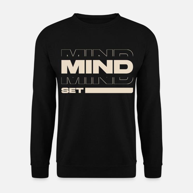 Mindset – Motivation & Success Mentality Statement - Unisex Pullover - Schwarz