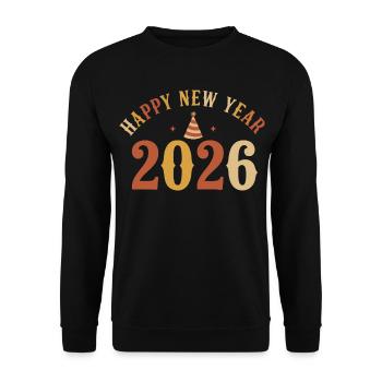Feiert die schöne Silvesterparty 2026 - Unisex Pullover - Schwarz - Vorne - Alina (178cm) & Michal (187cm)