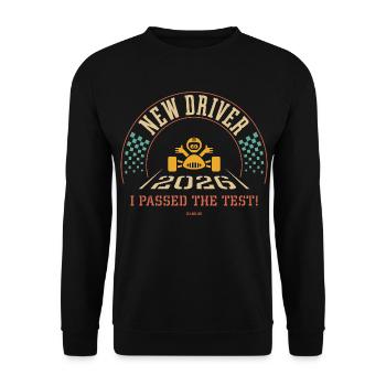 New Driver 2026 – I Passed The Test! (4C) - Unisex Sweatshirt - black - Front - Alina (178cm) & Michal (187cm)