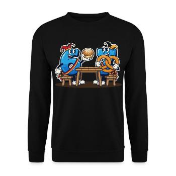 Meme 67 Six Seven 6 7 Italian meme - Unisex Sweatshirt - black - Front - Alina (178cm) & Michal (187cm)