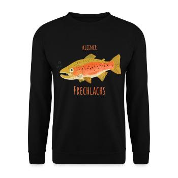 Petit saumon espiègle - Sweat-shirt Unisexe - noir - Devant - Alina (178cm) & Michal (187cm)