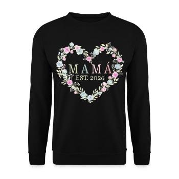 Mom is. 2026 Gift for Mom - Unisex Sweatshirt - black - Front - Alina (178cm) & Michal (187cm)