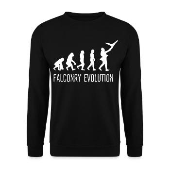 Evolution of Falconry - Unisex Sweatshirt - black - Front - Alina (178cm) & Michal (187cm)
