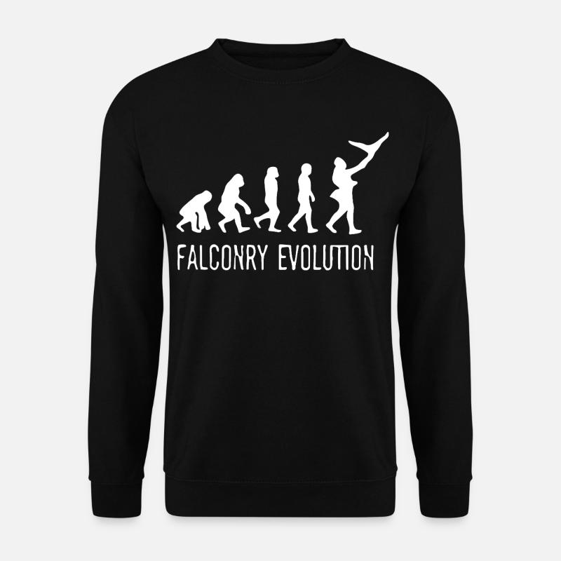 Entwicklung der Falknerei - Unisex Pullover - Schwarz