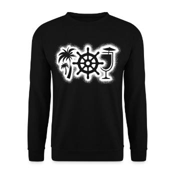 Kreuzfahrt Kreuzfahrtschiff Herren Kreuzfahrer - Unisex Pullover - Schwarz - Vorne - Alina (178cm) & Michal (187cm)