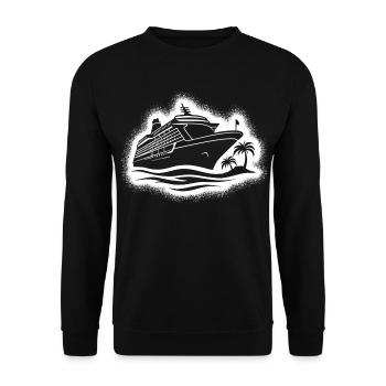 Kreuzfahrt Kreuzfahrtschiff Jungen Kreuzfahrer - Unisex Pullover - Schwarz - Vorne - Alina (178cm) & Michal (187cm)