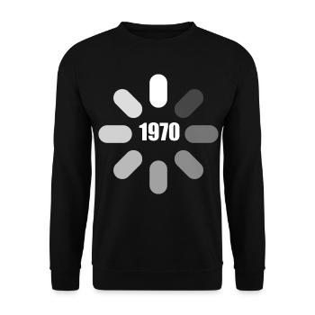 1970 Birthday 1970 Birthday Ideas - Unisex Sweatshirt - black - Front - Alina (178cm) & Michal (187cm)