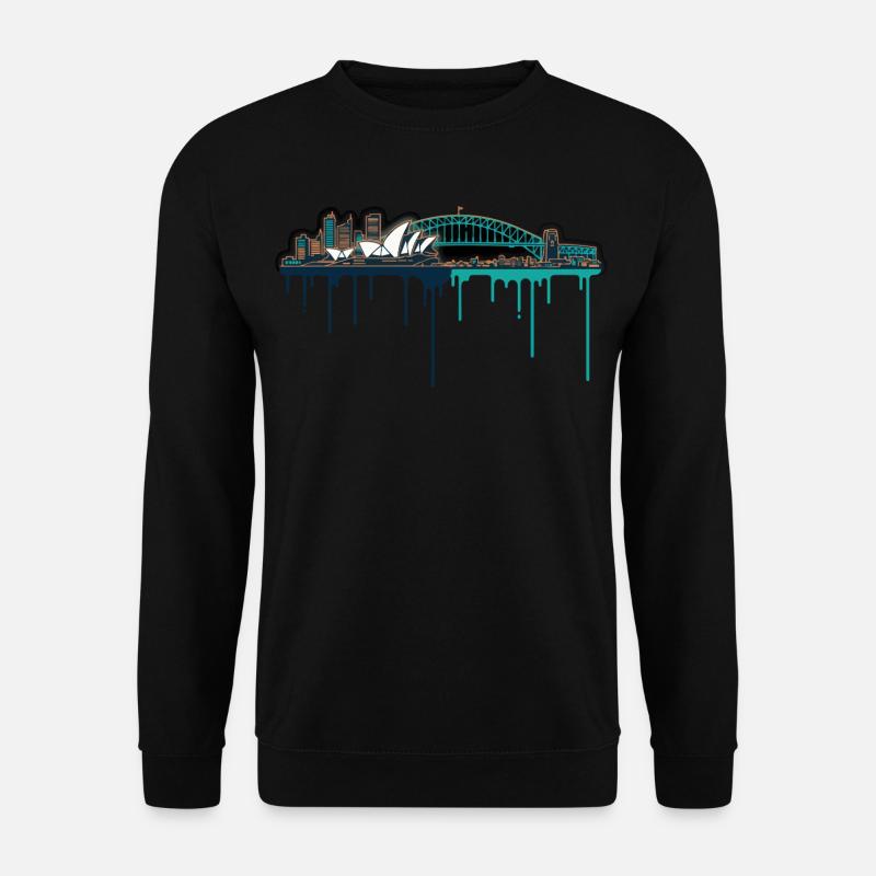 Impression néon de Sydney Skyline - Sweat-shirt Unisexe - noir