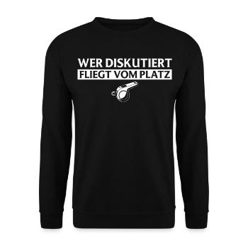 Referee - Who discusses flies referee - Unisex Sweatshirt - black - Front - Alina (178cm) & Michal (187cm)