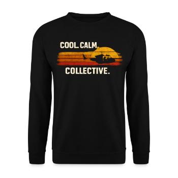 Cool Calm Collective Cool Gelassen Kollektiv - Unisex Sweatshirt - black - Front - Alina (178cm) & Michal (187cm)