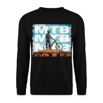 MTB - Unisex Sweatshirt - black - Front - Alina (178cm) & Michal (187cm)