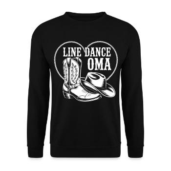 Danse en ligne avec un style western de grand-mère - Sweat-shirt Unisexe - noir - Devant - Alina (178cm) & Michal (187cm)