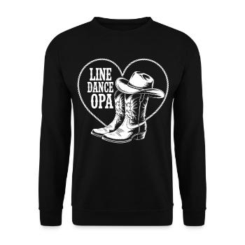 Line Dance OPA Boots Herz - Unisex Pullover - Schwarz - Vorne - Alina (178cm) & Michal (187cm)