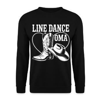 Line Dance Granny Boots - Unisex Sweatshirt - black - Front - Alina (178cm) & Michal (187cm)