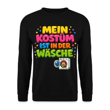 My costume is in the laundry Carnival Carnival - Unisex Sweatshirt - black - Front - Alina (178cm) & Michal (187cm)
