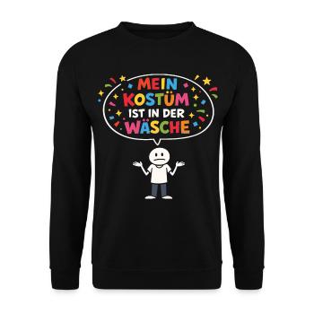 Remplacement de costume Carnaval Carnaval Dicton drôle - Sweat-shirt Unisexe - noir - Devant - Alina (178cm) & Michal (187cm)