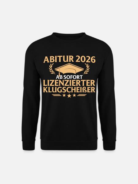 Abitur 2026 Abschlussprüfung bestanden - Unisex Pullover - Schwarz