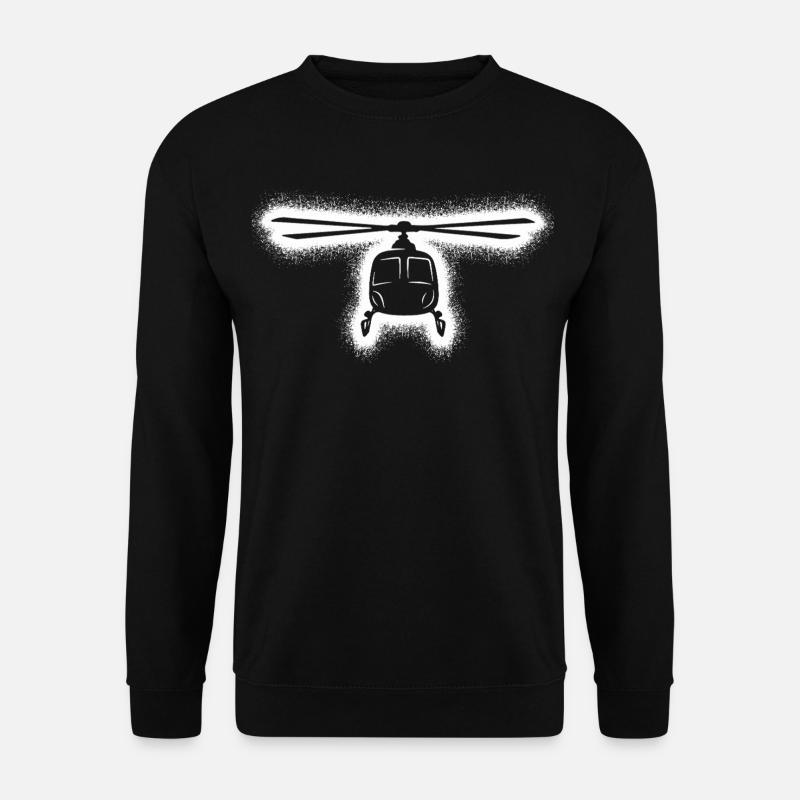 Pilote d’hélicoptère des garçons masculins - Sweat-shirt Unisexe - noir
