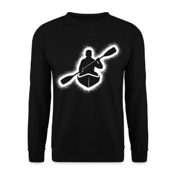 Kanu Paddelboot Kinder Herren Kajak - Unisex Pullover - Schwarz - Vorne - Alina (178cm) & Michal (187cm)