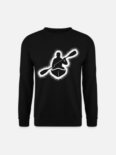 Kanu Paddelboot Kinder Herren Kajak - Unisex Pullover - Schwarz