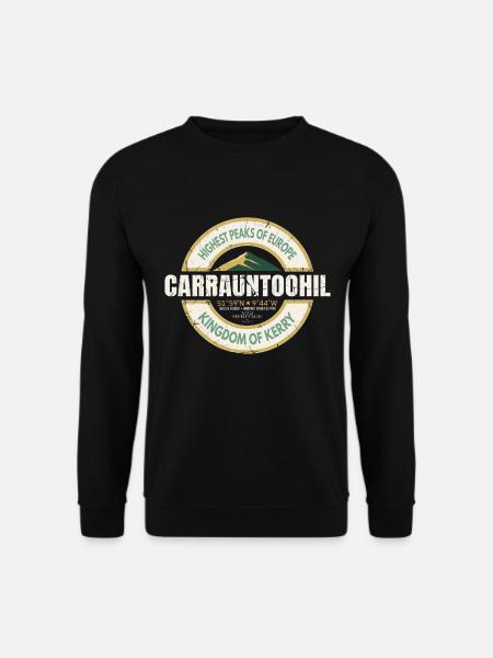 Carrauntoohil Ireland Mountain Heritage Badge - Unisex Sweatshirt - black