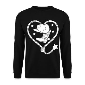 Heart Lasso Line Dance Stetson - Unisex Sweatshirt - black - Front - Alina (178cm) & Michal (187cm)