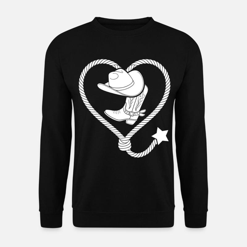 Heart Lasso Line Dance Stetson - Unisex Sweatshirt - black
