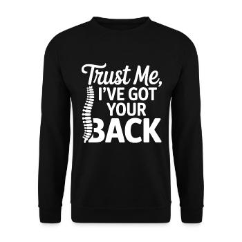 Chiropractor Trust Me I've Got Your Back Expert  - Unisex Sweatshirt - black - Front - Alina (178cm) & Michal (187cm)