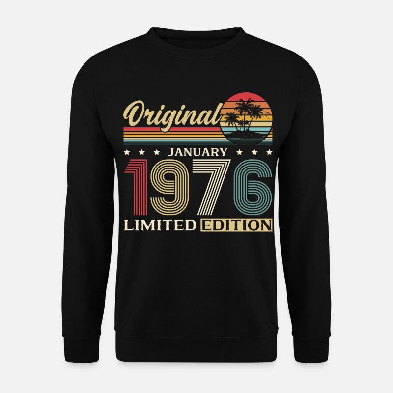 50e anniversaire Original janvier 1976 - Sweat-shirt Unisexe - noir