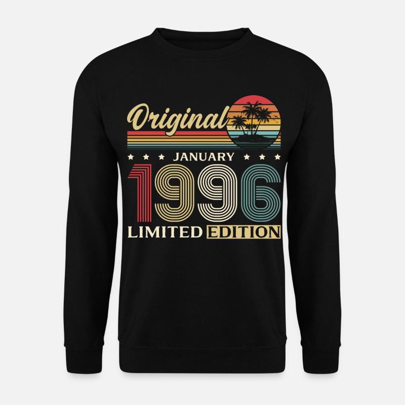 30th Birthday Original January 1996 - Unisex Sweatshirt - black