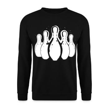 Bowling - Unisex Sweatshirt - black - Front - Alina (178cm) & Michal (187cm)
