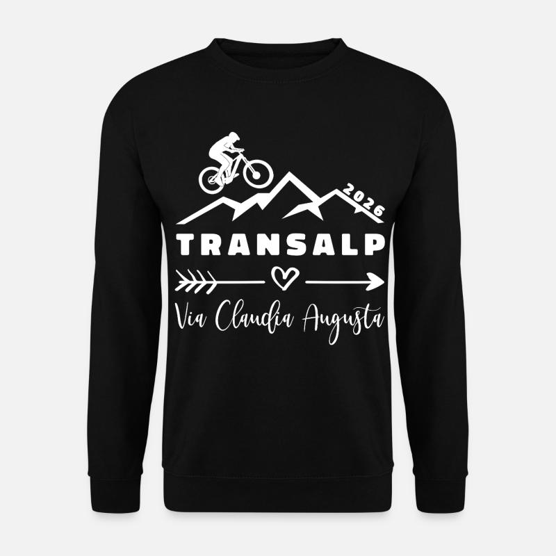 Transalp 2026 - Fahrrad MTB -  Via Claudia Augusta - Unisex Pullover - Schwarz