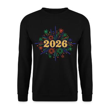 Conception de la célébration des feux d’artifice 2026 - Sweat-shirt Unisexe - noir - Devant - Alina (178cm) & Michal (187cm)