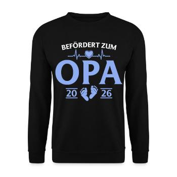 Promu grand-père 2026 - Sweat-shirt Unisexe - noir - Devant - Alina (178cm) & Michal (187cm)