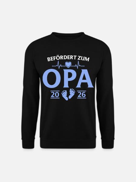 Befördert zum Opa 2026 Großvater - Unisex Pullover - Schwarz