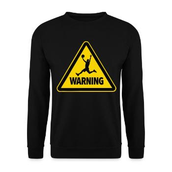 Avertissement Sportif Basket-ball Signal d’avertissement - Sweat-shirt Unisexe - noir - Devant - Alina (178cm) & Michal (187cm)