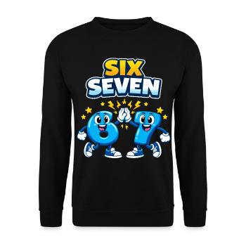 Number 67 Six Seven - 6 7 Memes - Unisex Sweatshirt - black - Front - Alina (178cm) & Michal (187cm)