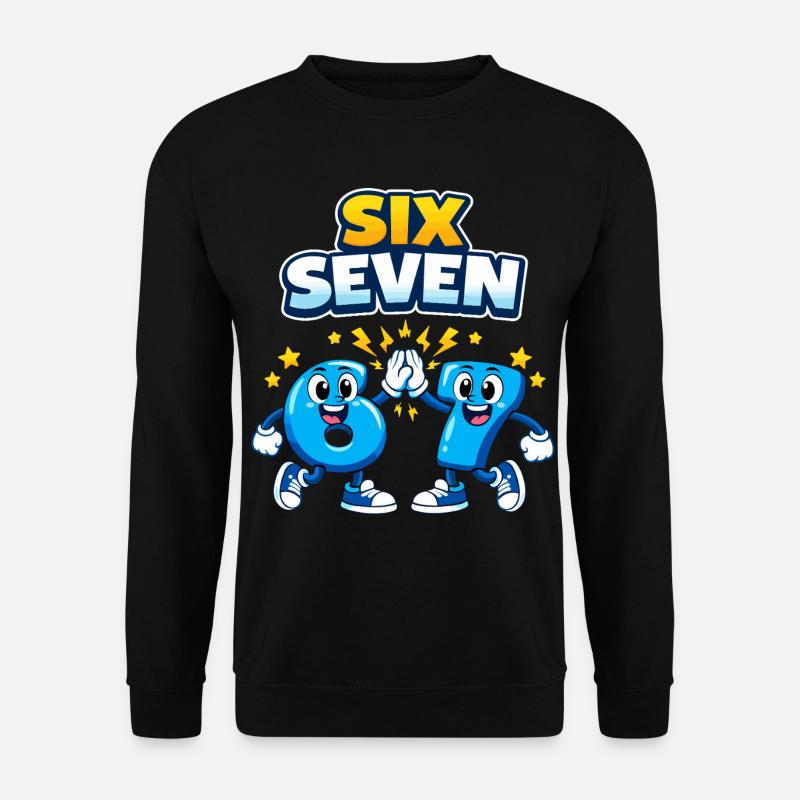 zahl 67 six seven - 6 7 meme - Unisex Pullover - Schwarz