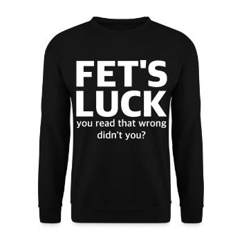 LA CHANCE DE FET Humour faux de frappe | Ambiguë, sarcasme - Sweat-shirt Unisexe - noir - Devant - Alina (178cm) & Michal (187cm)