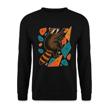 Cadeau motivant pour l’escalade de ratons laveurs en bloc - Sweat-shirt Unisexe - noir - Devant - Alina (178cm) & Michal (187cm)
