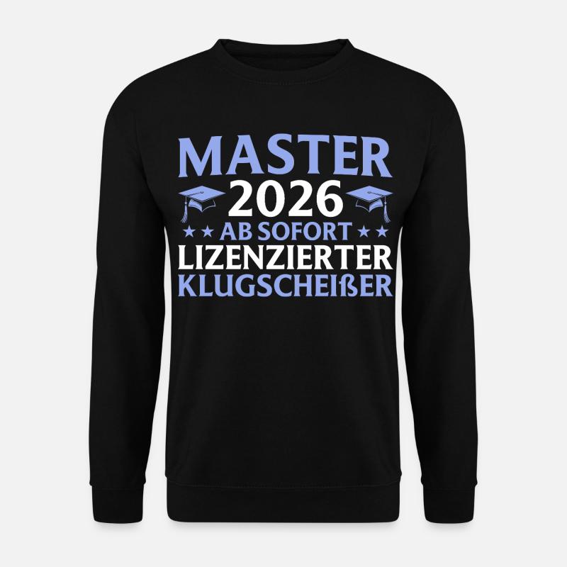 Studium geschafft 2026 Master Abschluss Geschenk - Unisex Pullover - Schwarz