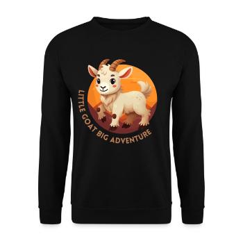 Petit Chèvre, la Grande Aventure - Sweat-shirt Unisexe - noir - Devant - Alina (178cm) & Michal (187cm)