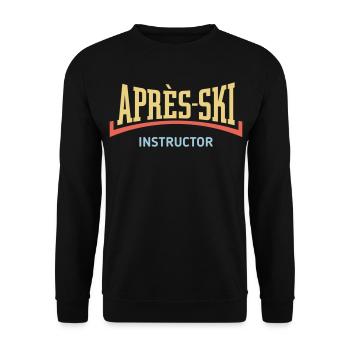 Après-Ski – Instructor (Konkav / Apres Ski / 3C) - Unisex Pullover - Schwarz - Vorne - Alina (178cm) & Michal (187cm)