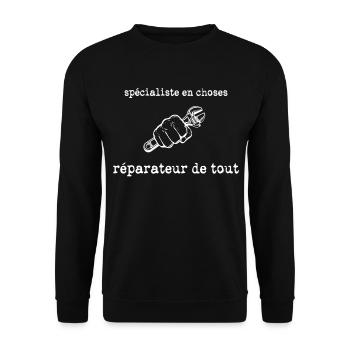 Specialist in Things - Unisex Sweatshirt - black - Front - Alina (178cm) & Michal (187cm)
