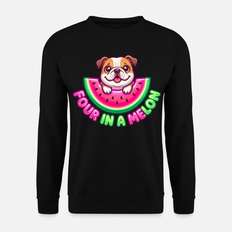 Four In A Melon Bulldogge - Unisex Pullover - Schwarz