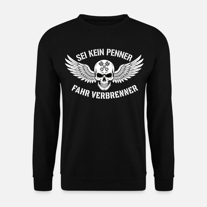 Ride Combustion Engine – Biker Skull Statement - Unisex Sweatshirt - black