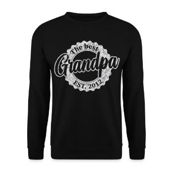 Le meilleur grand-père depuis 2012 - Sweat-shirt Unisexe - noir - Devant - Alina (178cm) & Michal (187cm)