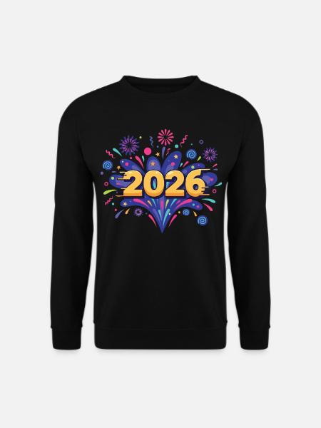 2026 Feuerwerksfeier Silvesterabend - Unisex Pullover - Schwarz